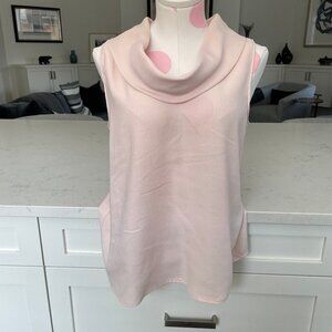 H by Halston Sleeveless Cowl Neck 100% Polyester Top Blush Pink Sz S